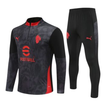 25/26 AC Milan Tracksuit Black/Red